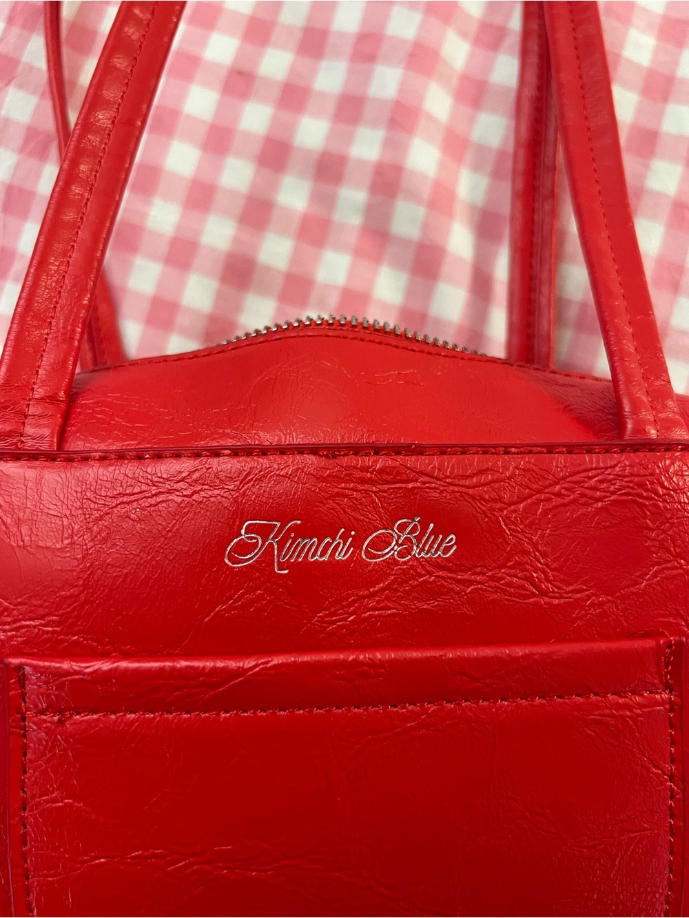 Kimchi Blue Bow Bowler Bag (Color: Red) - Picture 10 of 13